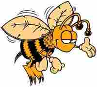 La técnica consiste en ser aguijoneado por una abeja melífera.