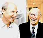 Roger Kornberg y su padre, Arthur, en la Universidad de Stanford, tras anunciarse el premio.