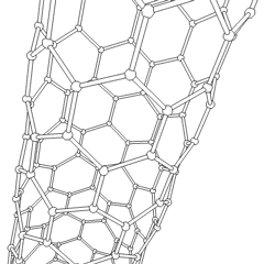 Representación animada de un nanotubo de carbono