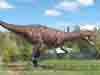 Una de las once réplicas de dinosaurios del Parque Paleontológico de la ciudad de Sarmiento, Chubut.