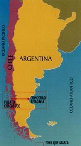 Ubicación relativa del Corredor Bioceánico en Argentina-Chile.
