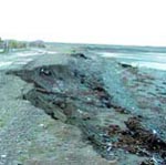 La erosión combinada entre la lluvia y la marejada -a pesar de que no han sido muy intensas- ha sostenido la degradación de la costa frente a Restinga Alí